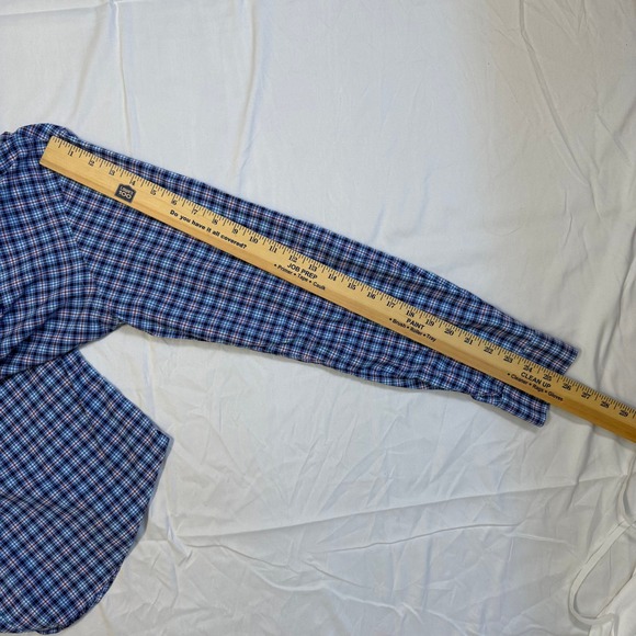 Ralph Lauren Mens Slim Fit Performance Red Blue Plaid Button Down Shirt Size L - Picture 6 of 9